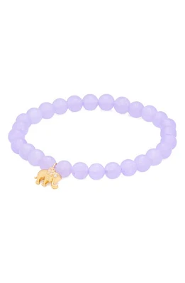 Kate Spade New York rainbow joy elephant charm stretch bracelet in Gold/purple at Nordstrom