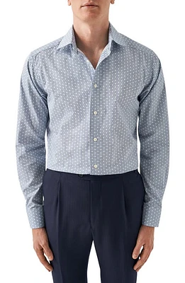 Eton Slim Fit Geometric Print Dress Shirt Lt/Pastel Blue at