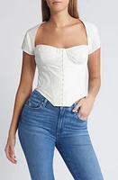 Mistress Rocks Structured Corset Top White at Nordstrom, A