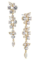 Nadri Chiara Cubic Zirconia Crustal Linear Drop Earrings in Gold at Nordstrom