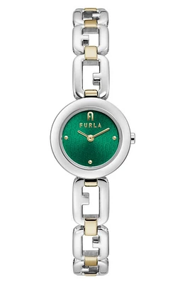 Furla Arco Bracelet Watch, 25mm in Two Tone/Green at Nordstrom