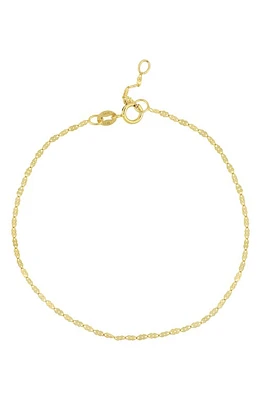 Bony Levy 14K Gold Mini Anchor Chain Bracelet in 14K Yellow Gold at Nordstrom, Size 7