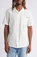 Vans Carnell Cotton & Linen Camp Shirt Marshmallow-Oatmeal at Nordstrom,