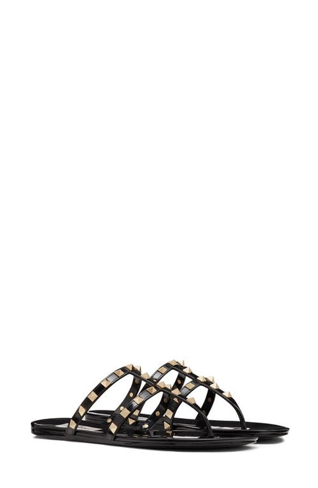 Valentino Garavani Rockstud Jelly Sandal in Nero at Nordstrom, Size 11Us