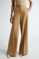 Max Mara Senna Virgin Wool Wide Leg Pants Honey at Nordstrom,