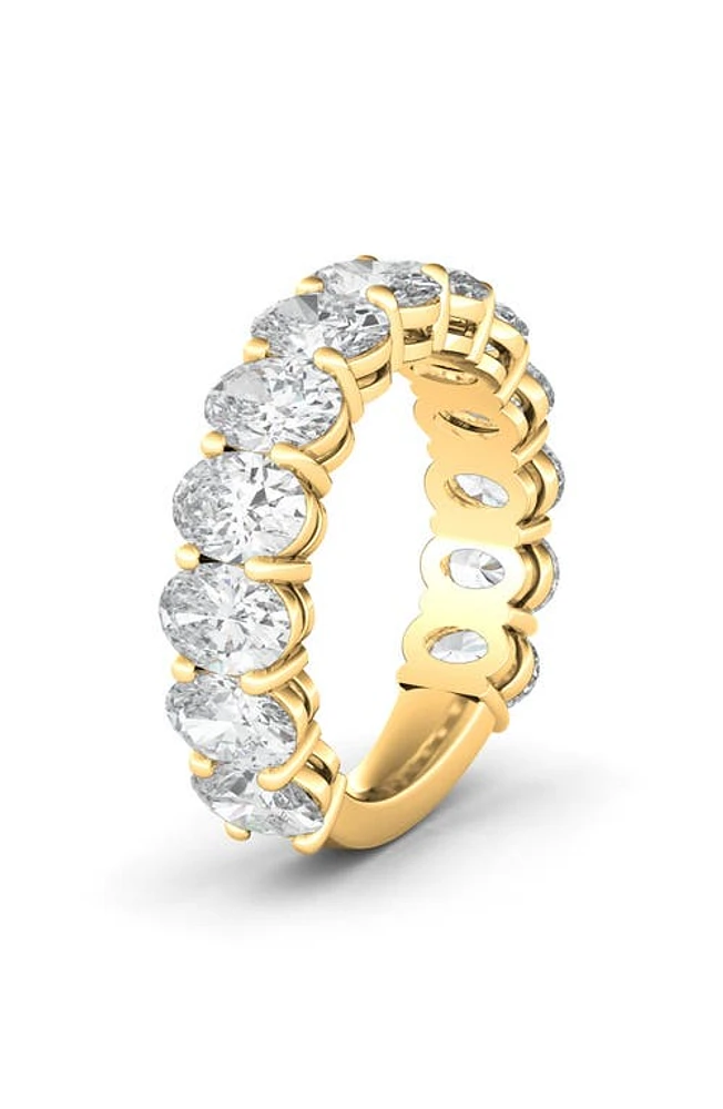 HauteCarat 3/4 Oval Cut Lab Created Diamond Eternity Ring in Gold at Nordstrom