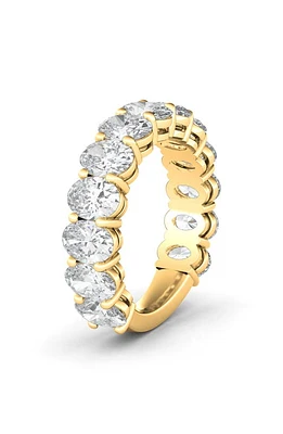 HauteCarat 3/4 Oval Cut Lab Created Diamond Eternity Ring in Gold at Nordstrom