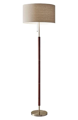 ADESSO LIGHTING Hamilton Floor Lamp in Walnut With Antique Brass at Nordstrom