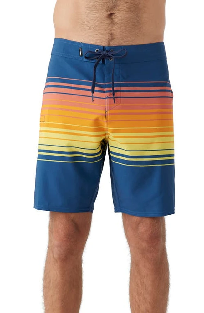 O'Neill Hyperfreak Heat Stripe Swim Trunks Indigo at Nordstrom,