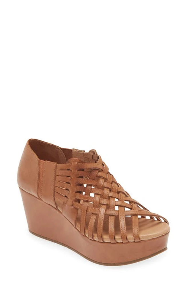 Chocolat Blu Wiz Platform Wedge Sandal Camel Leather at Nordstrom,