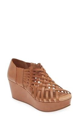 Chocolat Blu Wiz Platform Wedge Sandal Camel Leather at Nordstrom,