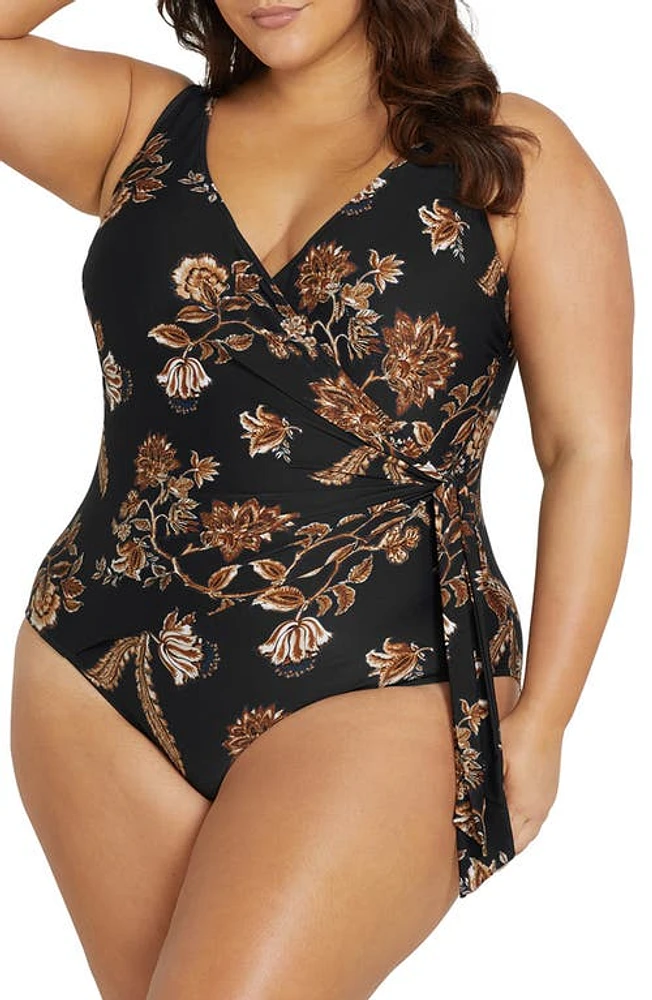 Artesands Chantique Hayes Underwire One-Piece Swimsuit Black at Nordstrom, Us