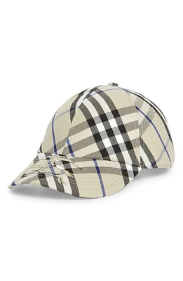 burberry Check Adjustable Twill Baseball Cap Lichen at Nordstrom,