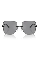 Michael Kors Quebec 55mm Square Sunglasses in Dark Grey at Nordstrom