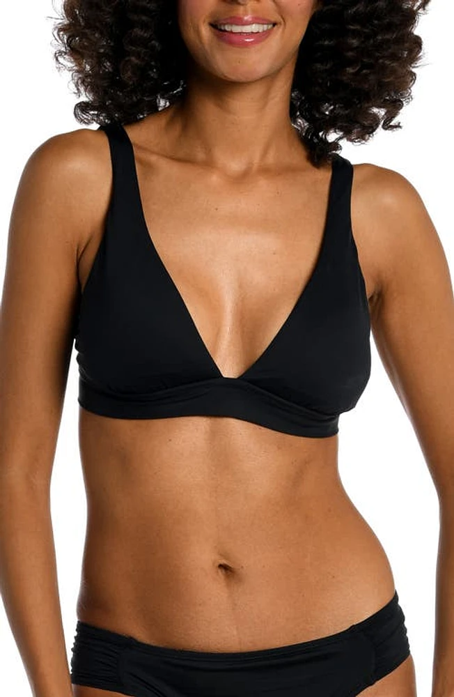 La Blanca Island Goddess Triangle Bikini Top Black at Nordstrom,