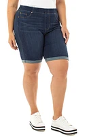 Liverpool Chloe Roll Cuff Denim Bermuda Shorts at Nordstrom,