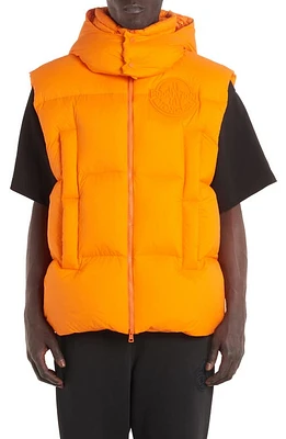 Moncler Genius Moncler 9 Roc Nation Apus Hooded Down Vest in Orange at Nordstrom, Size 2