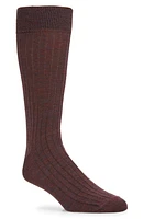 Nordstrom Rib Crew Socks in Dark Purple at Nordstrom