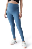 Ingrid & Isabel Ribbed Maternity Leggings Dusty Blue at Nordstrom,