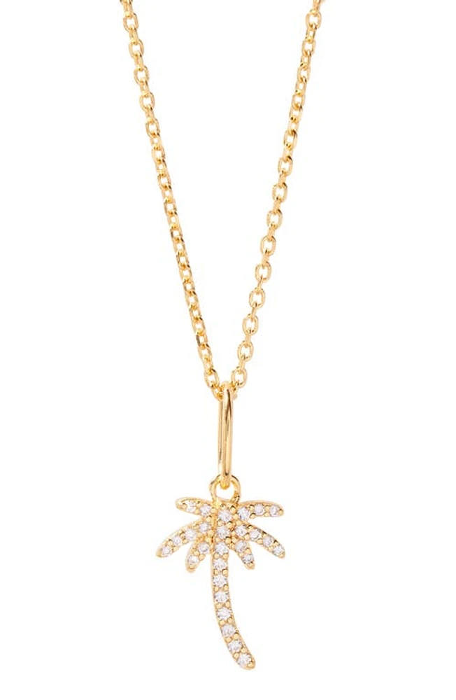 Brook and York Adeline Palm Tree Pendant Necklace in Gold at Nordstrom