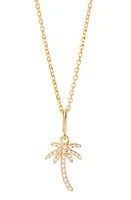 Brook and York Adeline Palm Tree Pendant Necklace in Gold at Nordstrom