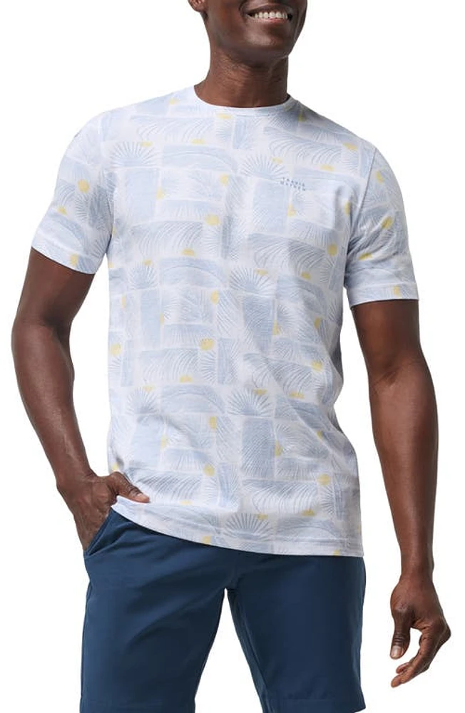 TravisMathew Cancel All Calls Palm Print T-Shirt White at Nordstrom,