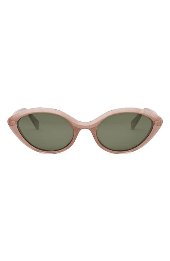 CELINE Cat Eye Sunglasses in /Green at Nordstrom