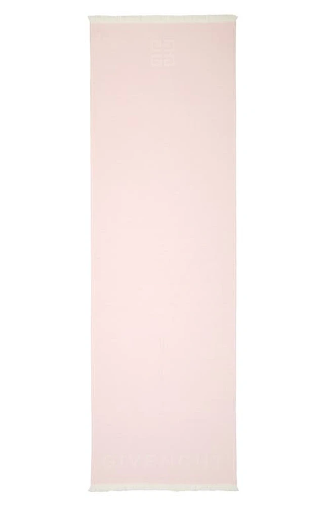 Givenchy 4G Wool & Silk Scarf in 4-Blush/White at Nordstrom