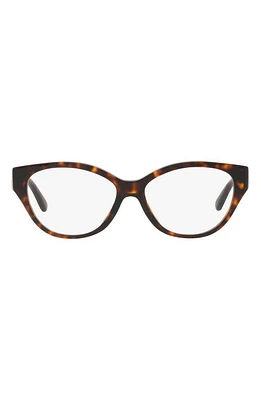 Tory Burch 53mm Cat Eye Optical Glasses in Dark Tortoise at Nordstrom