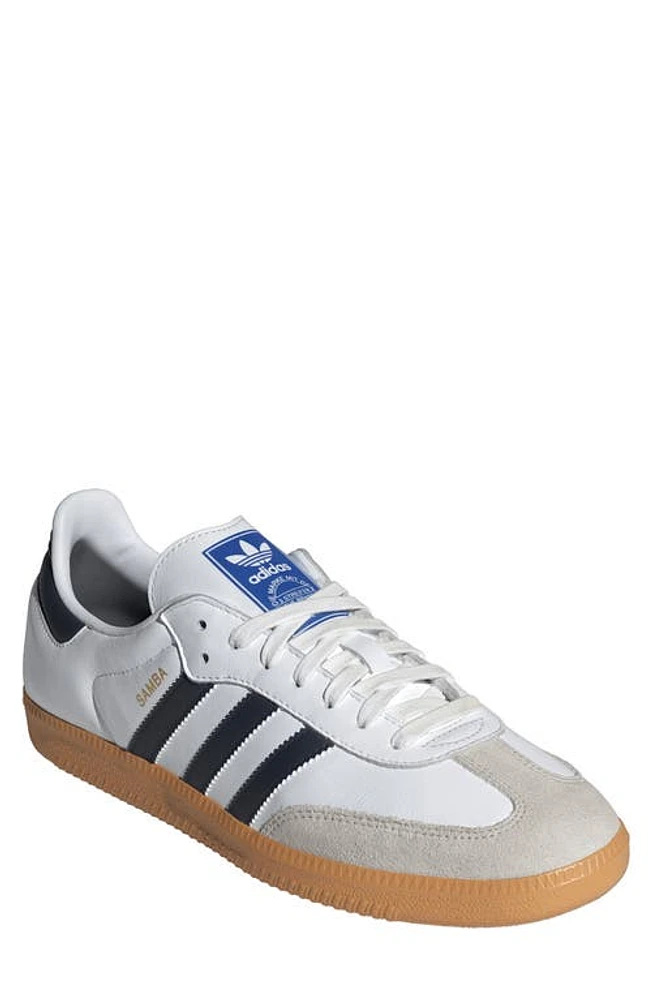 adidas Gender Inclusive Samba OG Sneaker White/Night Indigo/Gum at Nordstrom, Women's