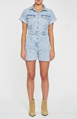 DAZE Topanga Denim Romper Dolphin at Nordstrom,