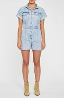 DAZE Topanga Denim Romper Dolphin at Nordstrom,