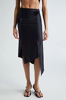 Coperni Rosette Asymmetric Jersey Midi Skirt at Nordstrom,