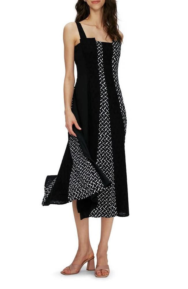 Diane von Furstenberg Otto Fit & Flare Midi Dress Tigris/Black at Nordstrom,