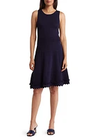 Eliza J Sleeveless A-Line Sweater Dress Navy at Nordstrom,