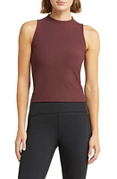 SPANX Contour Rib Mock Neck Tank Spice at Nordstrom,