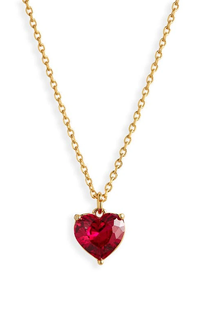 Kate Spade New York my love birthstone heart pendant necklace in Ruby at Nordstrom