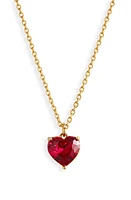 Kate Spade New York my love birthstone heart pendant necklace in Ruby at Nordstrom