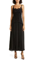 JASON WU Layered Silk Maxi Slipdress in Black at Nordstrom, Size 12