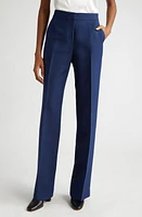 Lafayette 148 New York Gates Wool & Silk Crepe Straight Leg Trousers at