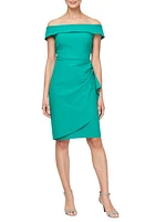 Alex Evenings Off the Shoulder Sheath Dress Jade at Nordstrom,