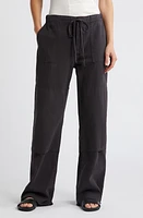 Re/Done Beach Wide Leg Denim Pants Washed Black at Nordstrom,