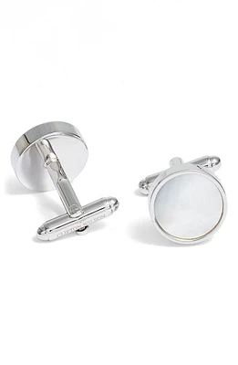 CLIFTON WILSON Mother-of-Pearl Cuff Links in White at Nordstrom