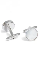 CLIFTON WILSON Mother-of-Pearl Cuff Links in White at Nordstrom