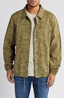 Treasure & Bond Floral Jacquard Stretch Cotton Jacket Olive Twisted Paisley at Nordstrom,