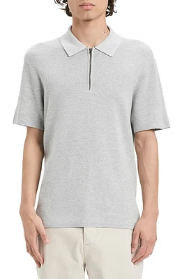 VAYDER Arnold Quarter Zip Polo Sweater Heathered Ice at Nordstrom,