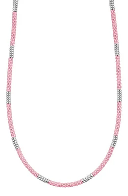 LAGOS Pink Caviar Ceramic Station Necklace at Nordstrom