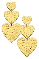 Jennifer Zeuner Justina Heart Drop Earrings in Yellow Gold at Nordstrom