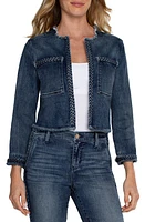 Liverpool Los Angeles Braid Detail Denim Jacket Ponderay at Nordstrom,