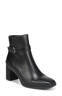 Naturalizer Aimee Water Resistant Zip Bootie Black Leather at Nordstrom,